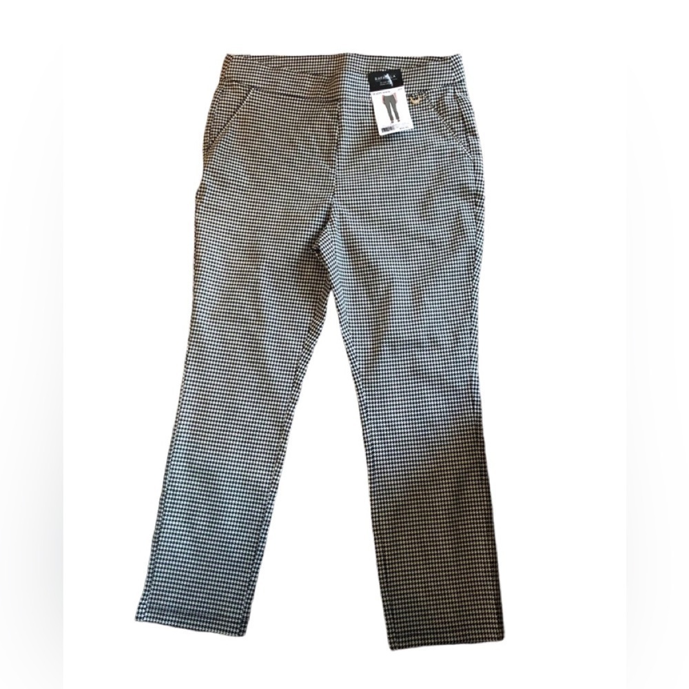 Rafaela Slim Ankle Pant Size 16X27 Houndstooth Pull On Stretch Business Trouser